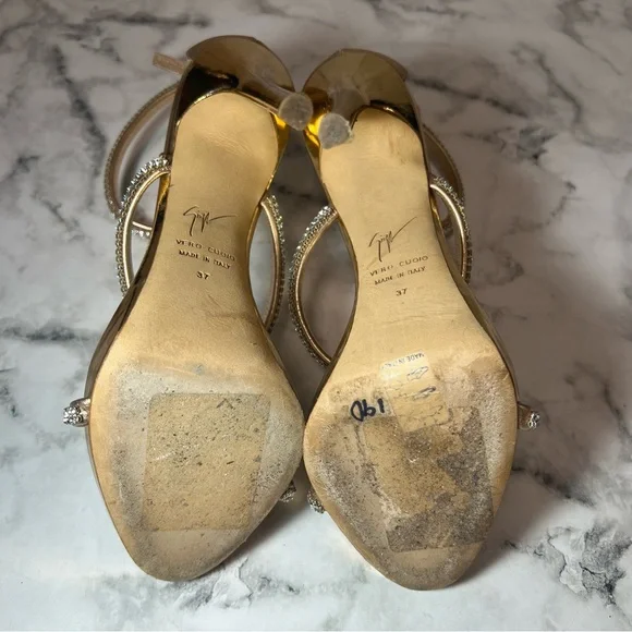 Giuseppe Zanotti Crystal Sandal Heels - Picture 9 of 12